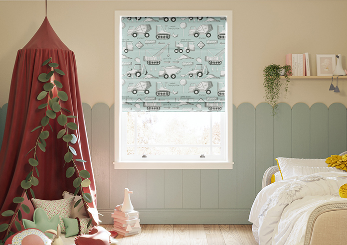 Tinker Town, Seafoam - Roman Blind - Image 3